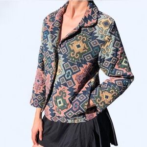 Vintage Southwestern Geometric Tapestry Jacket
